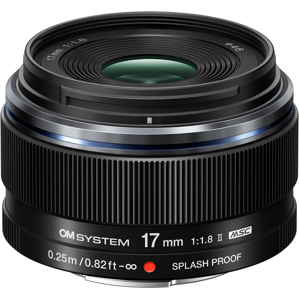 OM SYSTEM M&#46;Zuiko Digital 17mm f&#47;1&#46;8 II Lens &#40;Black&#41; &#45; 2 Year Warranty &#45; Next Day Delivery