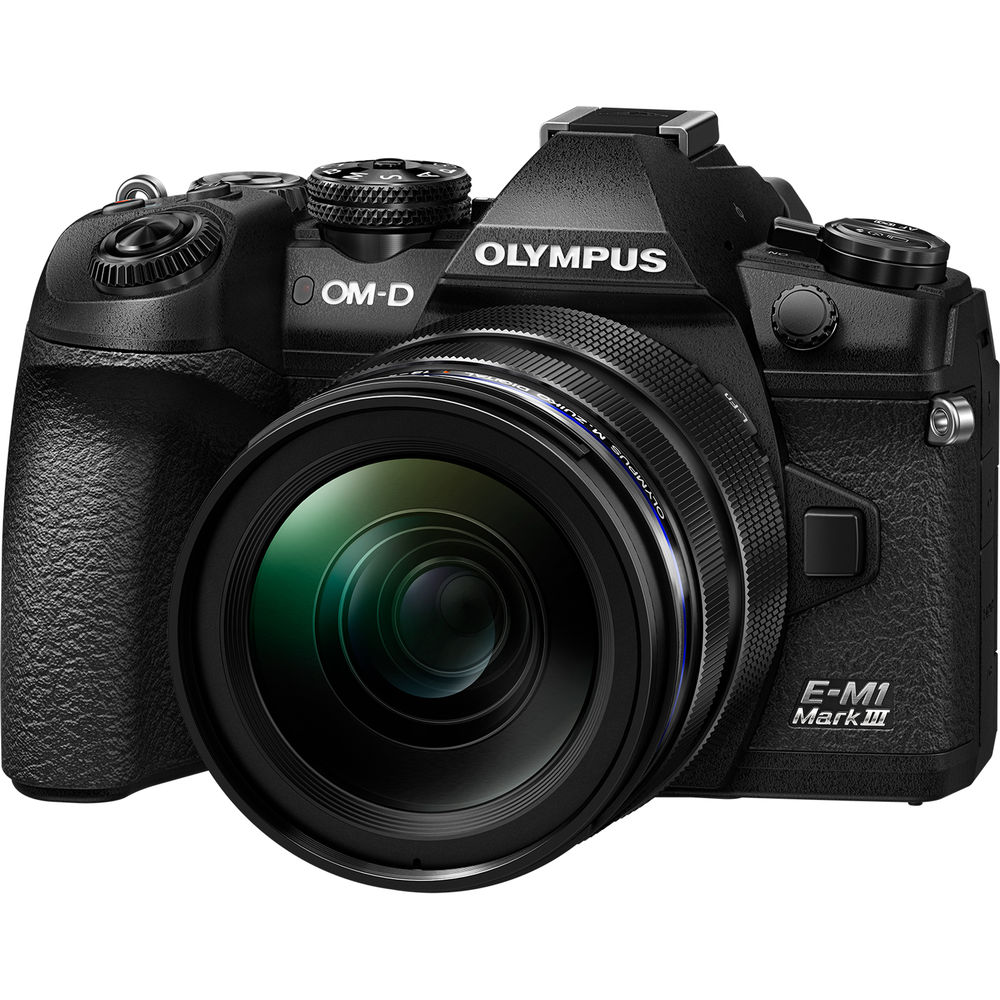 Olympus OM-D E-M1 Mark III Mirrorless Micro Four Thirds Camera with 12-40mm f/2.8 Lens Kit (Black) - 2 Year Warranty - Next Day Delivery