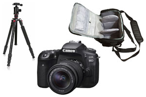 Canon EOS 90D 18-55 + Camera Bag + Tripod Kit