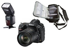 Nikon D850 24-120 + Camera Bag + Flash Kit